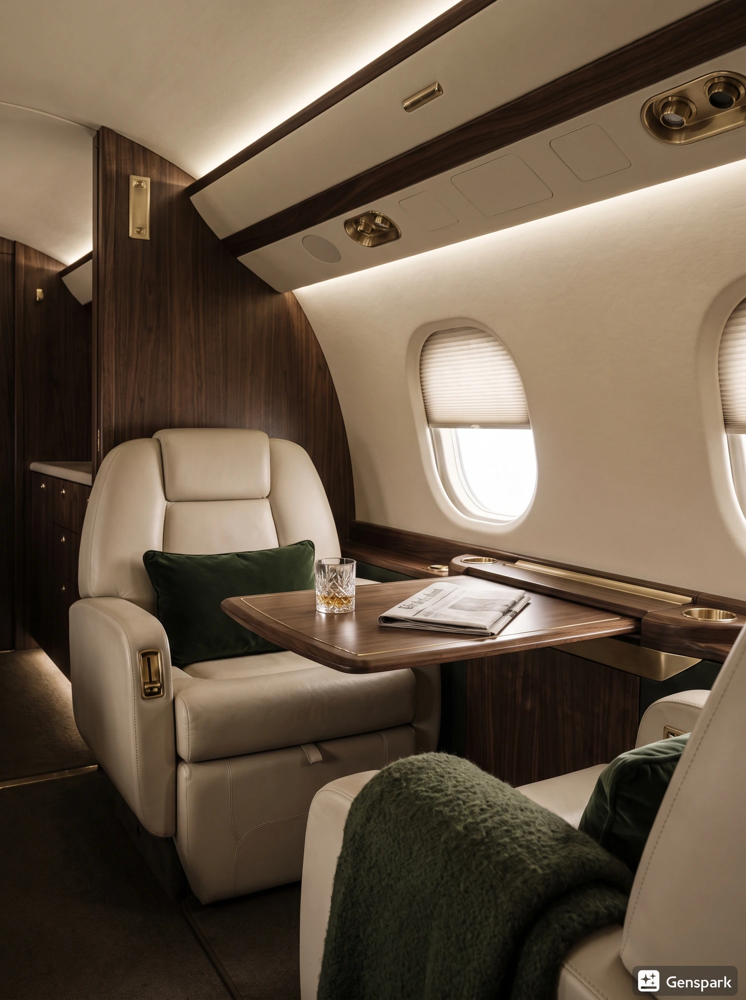 Private jet cabin